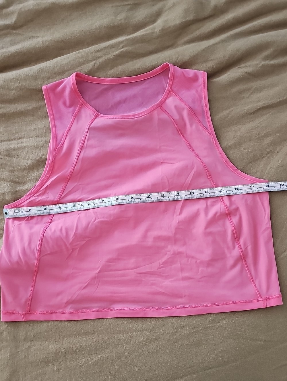 Lululemon Women’s Pink Cropped Athletic Tank Top - Picture 6 of 7